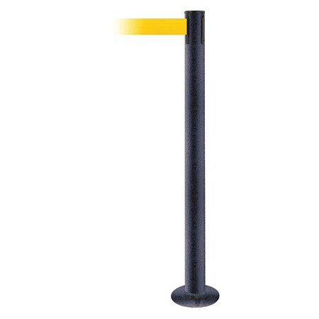 Barrier Post with Belt, Black Wrinkle, 13 ft Length, 36 1/2 in Post Height, No Legend MPN:889F-89-89-MAX-NO-Y5X-C