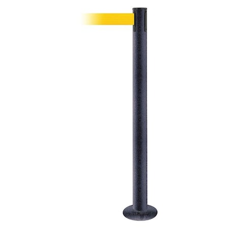 Barrier Post with Belt, Black Wrinkle, 7 1/2 ft Length, 36 1/2 in Post Height, No Legend MPN:889F-89-89-STD-NO-Y5X-C
