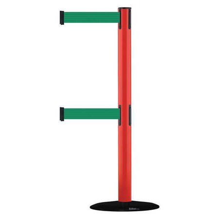 Barrier Post with Belt, 7 1/2 ft Length, 38 in Post Height, No Legend MPN:889T2B-33-21-STD-NO-G6X-C