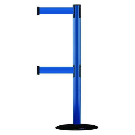 Barrier Post with Belt, 7 1/2 ft Length, 38 in Post Height, No Legend MPN:889T2B-33-23-STD-NO-L5X-C