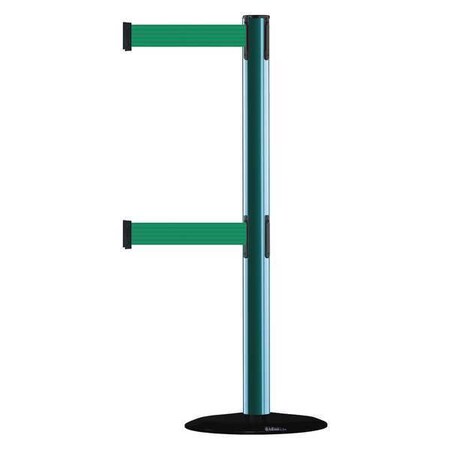 Barrier Post with Belt, 7 1/2 ft Length, 38 in Post Height, No Legend MPN:889T2B-33-28-STD-NO-G6X-C