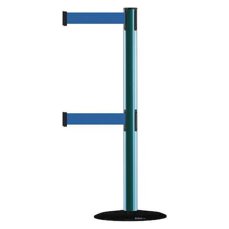 Barrier Post with Belt, 7 1/2 ft Length, 38 in Post Height, No Legend MPN:889T2B-33-28-STD-NO-L5X-C