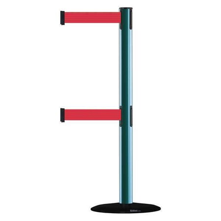 Barrier Post with Belt, 7 1/2 ft Length, 38 in Post Height, No Legend MPN:889T2B-33-28-STD-NO-R5X-C