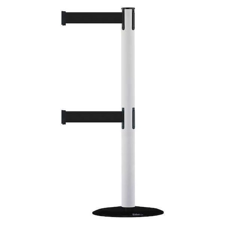 Barrier Post with Belt, 7 1/2 ft Length, 38 in Post Height, No Legend MPN:889T2B-33-32-STD-NO-B9X-C