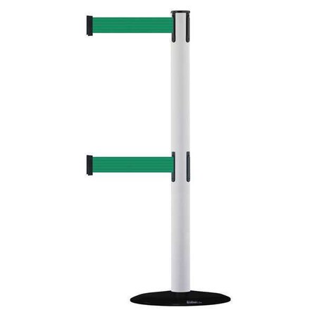 Barrier Post with Belt, 7 1/2 ft Length, 38 in Post Height, No Legend MPN:889T2B-33-32-STD-NO-G6X-C