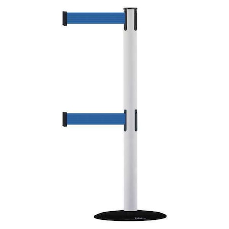Barrier Post with Belt, 7 1/2 ft Length, 38 in Post Height, No Legend MPN:889T2B-33-32-STD-NO-L5X-C
