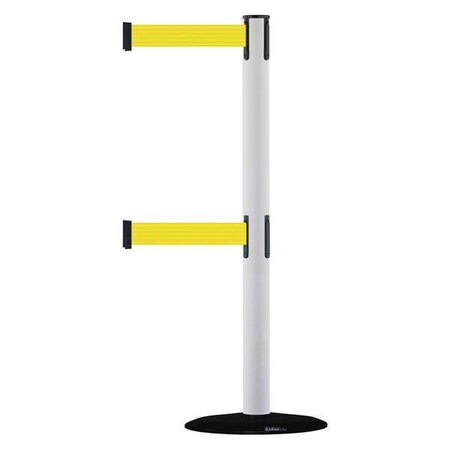 Barrier Post with Belt, 7 1/2 ft Length, 38 in Post Height, No Legend MPN:889T2B-33-32-STD-NO-Y5X-C