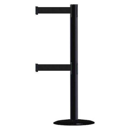 Barrier Post with Belt, 7 1/2 ft Length, 38 in Post Height, No Legend MPN:889T2B-33-33-STD-NO-B9X-C