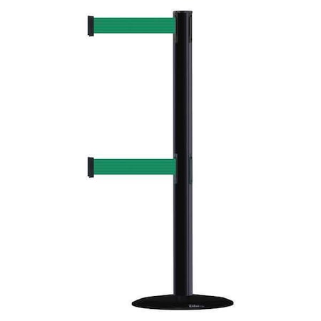 Barrier Post with Belt, 7 1/2 ft Length, 38 in Post Height, No Legend MPN:889T2B-33-33-STD-NO-G6X-C