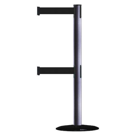 Barrier Post with Belt, 7 1/2 ft Length, 38 in Post Height, No Legend MPN:889T2B-33-73-STD-NO-B9X-C