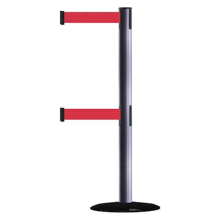 Barrier Post with Belt, 7 1/2 ft Length, 38 in Post Height, No Legend MPN:889T2B-33-73-STD-NO-R5X-C