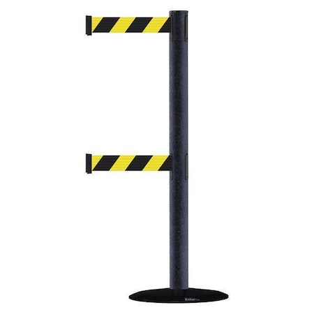 Barrier Post with Belt, 7 1/2 ft Length, 38 in Post Height, No Legend MPN:889T2B-33-89-STD-NO-D4X-C