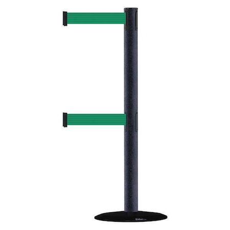 Barrier Post with Belt, 7 1/2 ft Length, 38 in Post Height, No Legend MPN:889T2B-33-89-STD-NO-G6X-C
