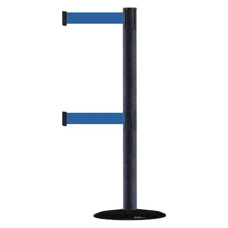 Barrier Post with Belt, 7 1/2 ft Length, 38 in Post Height, No Legend MPN:889T2B-33-89-STD-NO-L5X-C
