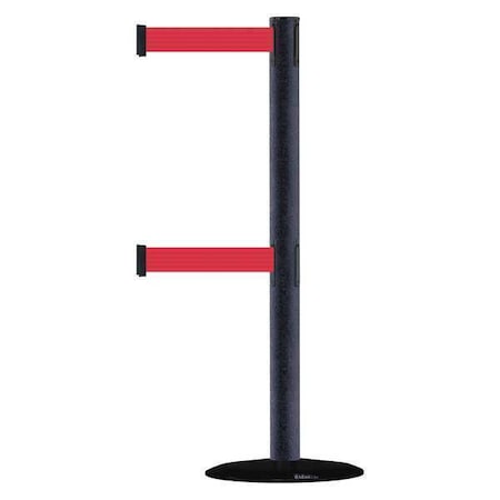 Barrier Post with Belt, 7 1/2 ft Length, 38 in Post Height, No Legend MPN:889T2B-33-89-STD-NO-R5X-C
