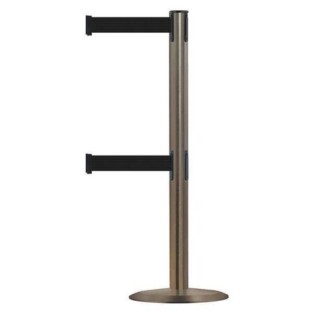 Barrier Post with Belt, 7 1/2 ft Length, 38 in Post Height, No Legend MPN:889T2U-3S-3S-STD-NO-B9X-C