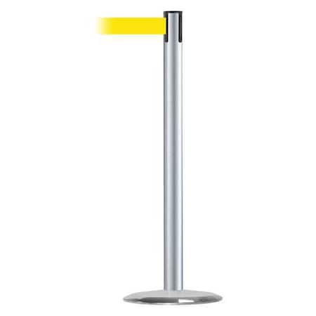 Barrier Post with Belt, 13 ft Length, 38 in Post Height, No Legend, Satin Chrome MPN:889U-1S-1S-MAX-NO-Y5X-C