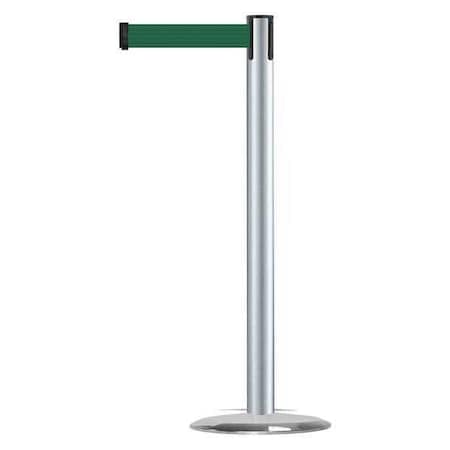 Barrier Post with Belt, 7 1/2 ft Length, 38 in Post Height, No Legend, Satin Chrome MPN:889U-1S-1S-STD-NO-G7X-C