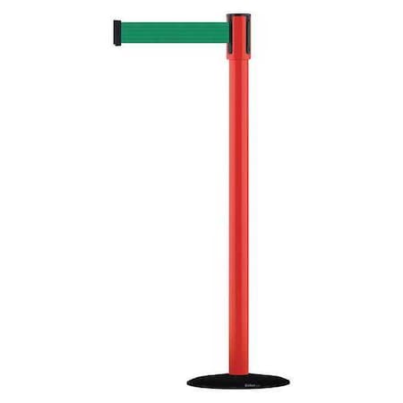 Barrier Post with Belt, Black, 13 ft Length, 38 in Post Height, No Legend, Basics MPN:890B-33-21-21-MAX-NO-G6X-C