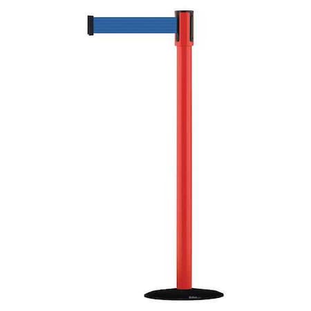 Barrier Post with Belt, Black, 13 ft Length, 38 in Post Height, No Legend, Basics MPN:890B-33-21-21-MAX-NO-L5X-C