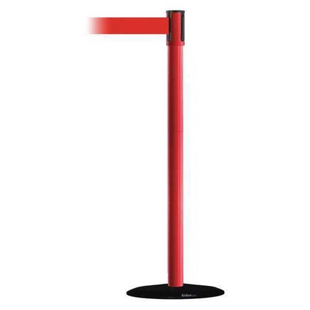 Barrier Post with Belt, Black, 13 ft Length, 38 in Post Height, No Legend, Basics MPN:890B-33-21-21-MAX-NO-R5X-C