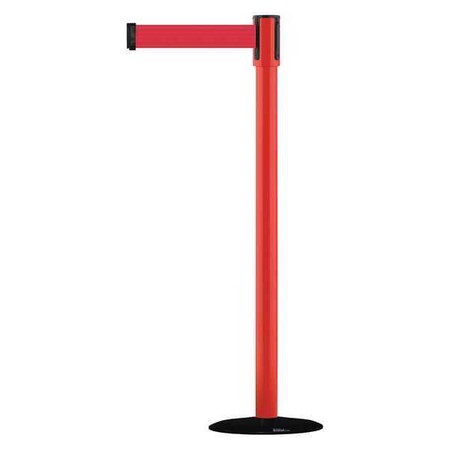 Barrier Post with Belt, 7 1/2 ft Length, 38 in Post Height, No Legend MPN:890B-33-21-21-STD-NO-R5X-C