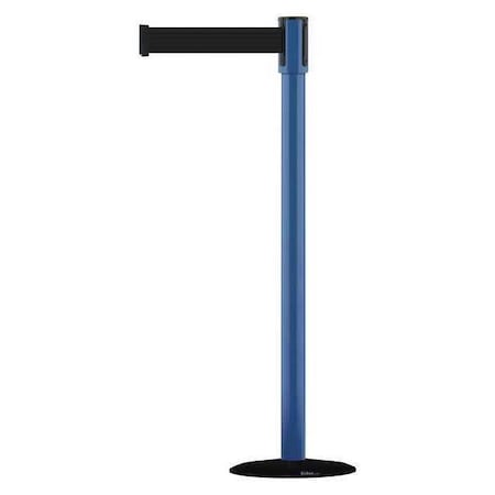 Barrier Post with Belt, Black, 13 ft Length, 38 in Post Height, No Legend, Basics MPN:890B-33-23-23-MAX-NO-B9X-C