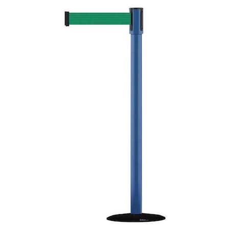 Barrier Post with Belt, Black, 13 ft Length, 38 in Post Height, No Legend, Basics MPN:890B-33-23-23-MAX-NO-G6X-C