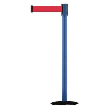 Barrier Post with Belt, Black, 13 ft Length, 38 in Post Height, No Legend, Basics MPN:890B-33-23-23-MAX-NO-R5X-C
