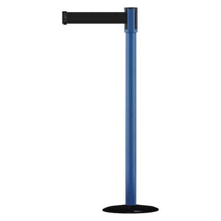 Barrier Post with Belt, 7 1/2 ft Length, 38 in Post Height, No Legend MPN:890B-33-23-23-STD-NO-B9X-C
