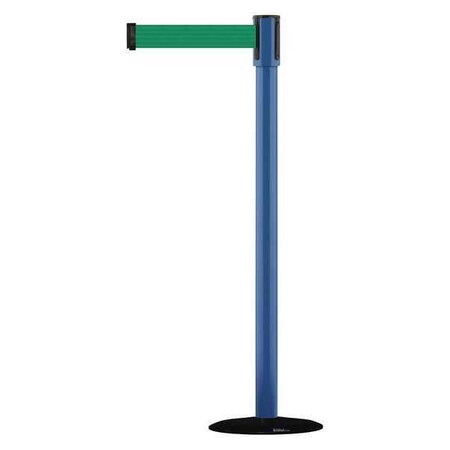 Barrier Post with Belt, 7 1/2 ft Length, 38 in Post Height, No Legend MPN:890B-33-23-23-STD-NO-G6X-C