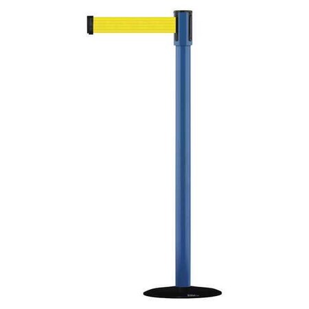 Barrier Post with Belt, 7 1/2 ft Length, 38 in Post Height, No Legend MPN:890B-33-23-23-STD-NO-Y5X-C