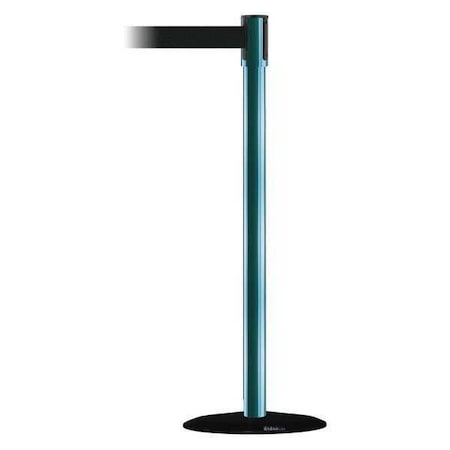 Barrier Post with Belt, Black, 13 ft Length, 38 in Post Height, No Legend, Basics MPN:890B-33-28-28-MAX-NO-B9X-C
