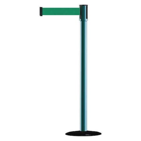 Barrier Post with Belt, Black, 13 ft Length, 38 in Post Height, No Legend, Basics MPN:890B-33-28-28-MAX-NO-G6X-C