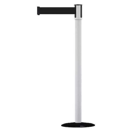Barrier Post with Belt, Black, 13 ft Length, 38 in Post Height, No Legend, Basics MPN:890B-33-32-32-MAX-NO-B9X-C