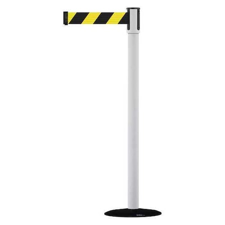 Barrier Post with Belt, 7 1/2 ft Length, 38 in Post Height, No Legend MPN:890B-33-32-32-STD-NO-D4X-C