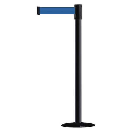 Barrier Post with Belt, Black, 13 ft Length, 38 in Post Height, No Legend, Basics MPN:890B-33-33-33-MAX-NO-L5X-C