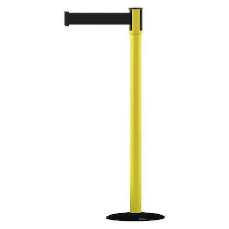 Barrier Post with Belt, Polished Brass, 13 ft Length, 38 in Post Height, No Legend, Basics MPN:890B-33-35-35-MAX-NO-B9X-C