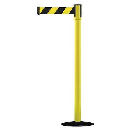 Barrier Post with Belt, 7 1/2 ft Length, 38 in Post Height, No Legend MPN:890B-33-35-35-STD-NO-D4X-C