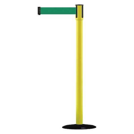 Barrier Post with Belt, 7 1/2 ft Length, 38 in Post Height, No Legend MPN:890B-33-35-35-STD-NO-G6X-C