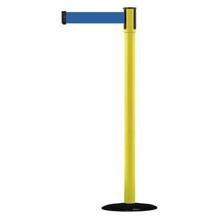 Barrier Post with Belt, 7 1/2 ft Length, 38 in Post Height, No Legend MPN:890B-33-35-35-STD-NO-L5X-C
