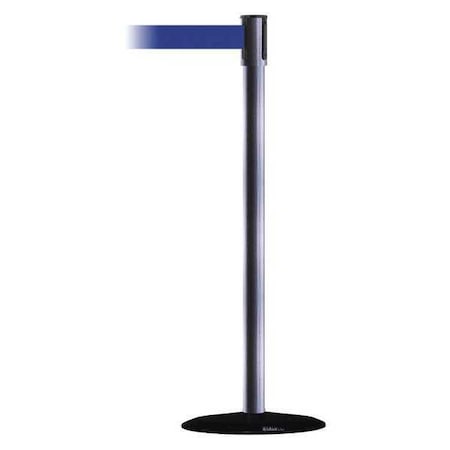Barrier Post with Belt, Polished Brass, 13 ft Length, 38 in Post Height, No Legend, Basics MPN:890B-33-73-73-MAX-NO-L5X-C