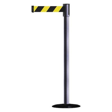 Barrier Post with Belt, 7 1/2 ft Length, 38 in Post Height, No Legend MPN:890B-33-73-73-STD-NO-D4X-C