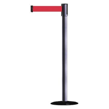 Barrier Post with Belt, 7 1/2 ft Length, 38 in Post Height, No Legend MPN:890B-33-73-73-STD-NO-R5X-C