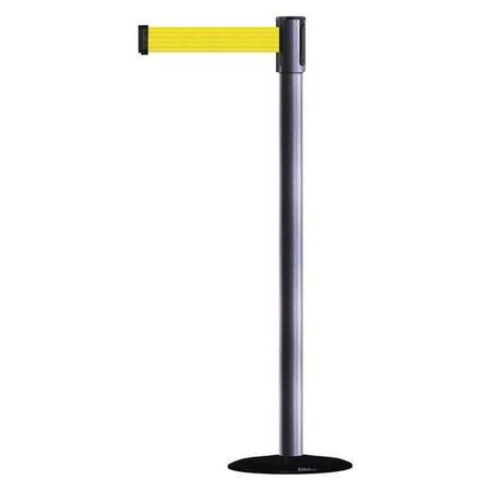 Barrier Post with Belt, 7 1/2 ft Length, 38 in Post Height, No Legend MPN:890B-33-73-73-STD-NO-Y5X-C