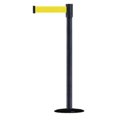 Barrier Post with Belt, Satin Stainless Steel, 13 ft Length, 38 in Post Height, No Legend, Basics MPN:890B-33-89-89-MAX-NO-Y5X-C