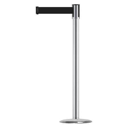 Barrier Post with Belt, 7 1/2 ft Length, 38 in Post Height, No Legend MPN:890U-1S-1S-1S-STD-NO-B9X-C