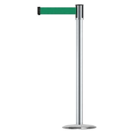 Barrier Post with Belt, 7 1/2 ft Length, 38 in Post Height, No Legend MPN:890U-1S-1S-1S-STD-NO-G6X-C