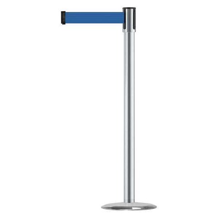 Barrier Post with Belt, 7 1/2 ft Length, 38 in Post Height, No Legend MPN:890U-1S-1S-1S-STD-NO-L5X-C