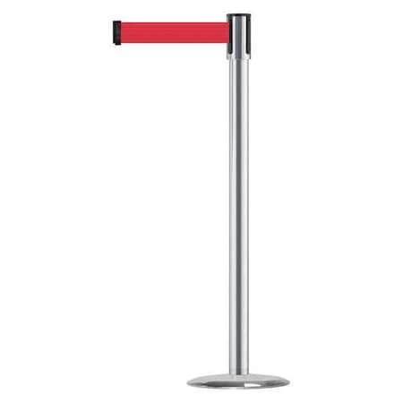 Barrier Post with Belt, 7 1/2 ft Length, 38 in Post Height, No Legend MPN:890U-1S-1S-1S-STD-NO-R5X-C